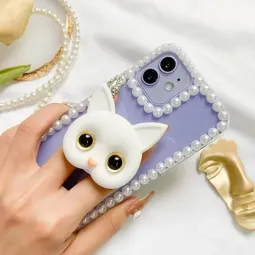 Cute Kitten Cat Phone Holder with Mirror (1 pc)